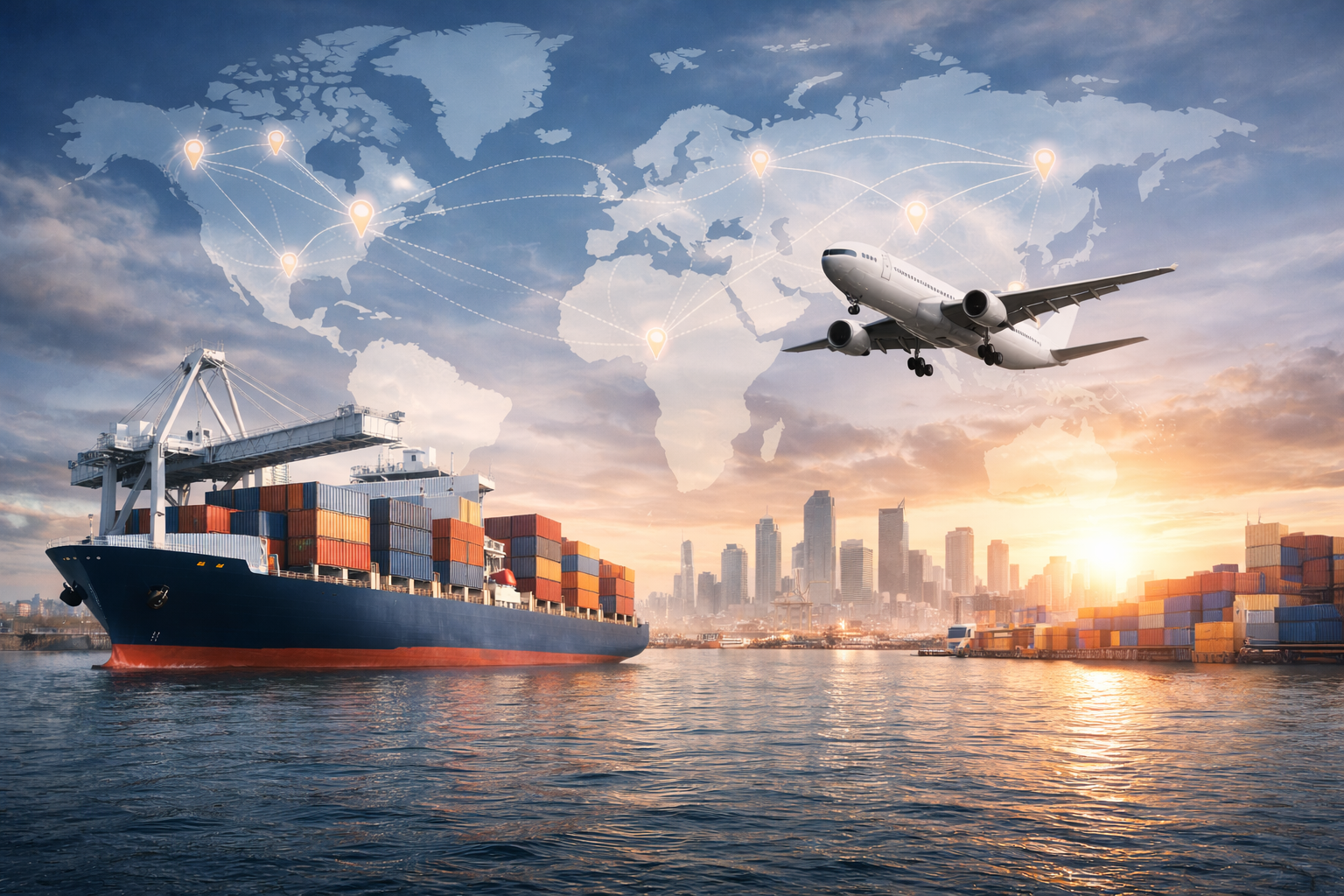 Global trade and export logistics